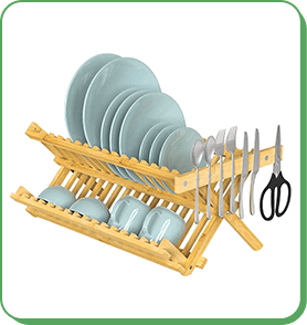 Bamboo Dish Drying Rack