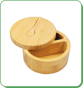 Bamboo Wood Salt and Pepper Box